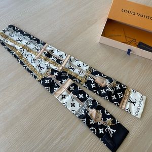 LOUIS VUITTON LV SILK BANDEAU MONOGRAM CONFIDENTIAL SCARF